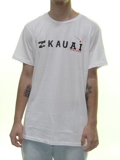 Camiseta Masculina Billabong Kauai Manga Curta Estampada - Branco