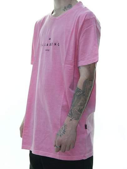 Camiseta Masculina Billabong M/C Portal Manga Curta Estampada - Rosa