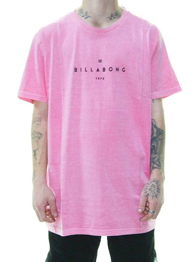 Camiseta Masculina Billabong M/C Portal Manga Curta Estampada - Rosa