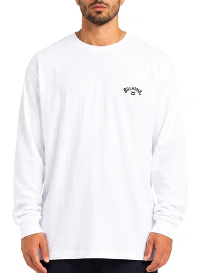 Camiseta Masculina Billabong Small Arch Manga Longa Estampada - Branco