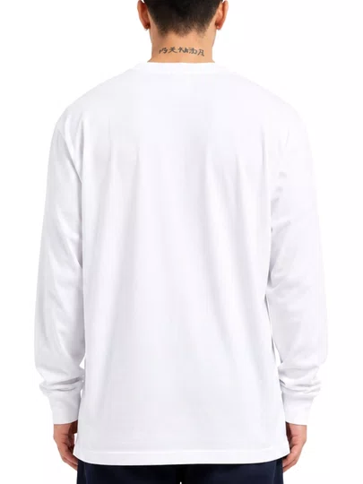 Camiseta Masculina Billabong Small Arch Manga Longa Estampada - Branco