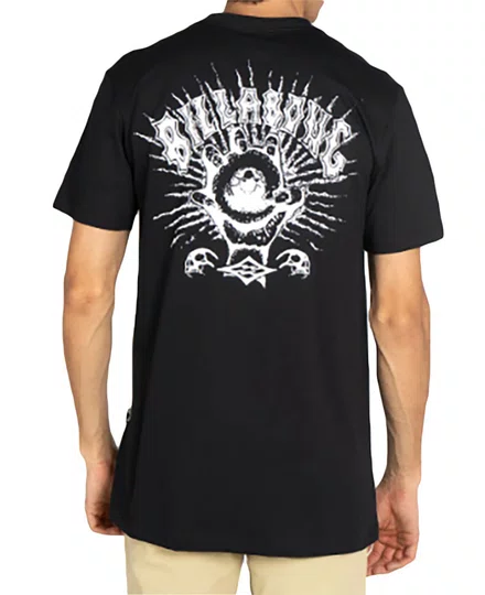 Camiseta Masculina Billabong Sore Eye Manga Curta Estampada - Preto