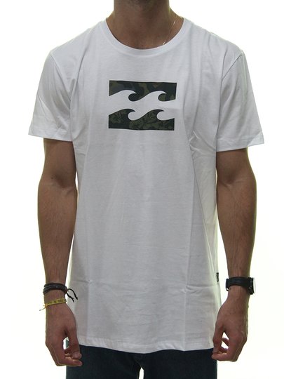 Camiseta Masculina Billabong Team Wave II Manga Longa - Branco