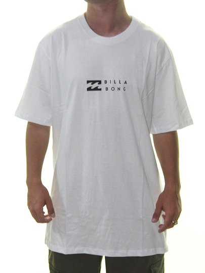 Camiseta Masculina Billabong United Manga Curta Estampada - Branco