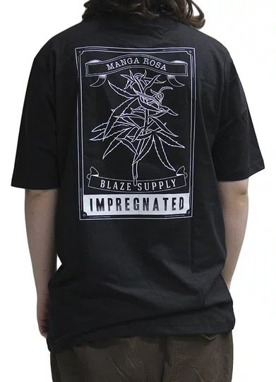 Camiseta Masculina Blaze Manga Rosa Manga Curta Estampada - Branco/Preto