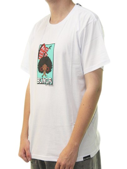 Camiseta Masculina Blinca Jurema Manga Curta Estampada - Branco