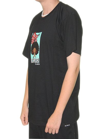 Camiseta Masculina Blinca Jurema Manga Curta Estampada - Preto