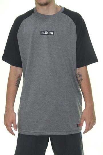 Camiseta Masculina Blinca Oficial Manga Curta - Chumbo Mesclado