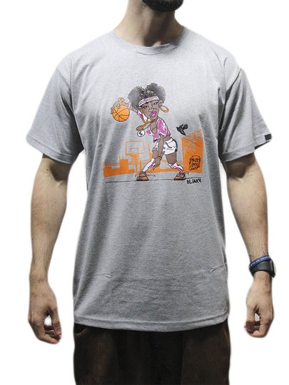 Camiseta Masculina Blinca Pilaka - Cinza Mescla