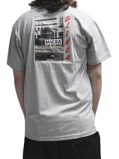 Camiseta Masculina Blinca QXD Manga Curta Estampada - Cinza Mesclado 