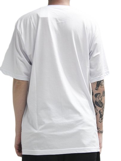 Camiseta Masculina Blinca Rap Manga Curta Estampada - Branco