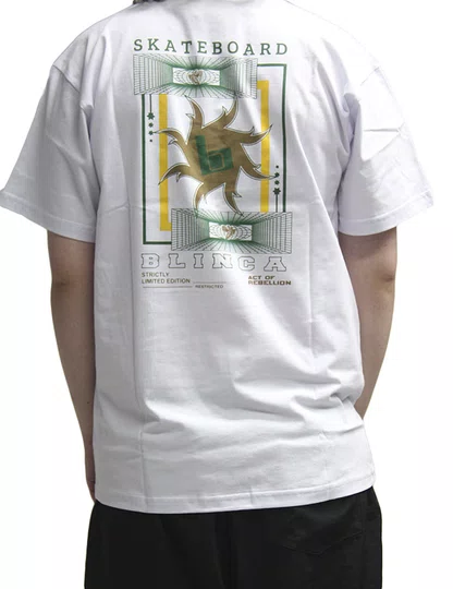 Camiseta Masculina Blinca Stat 25 Manga Curta Estampada - Branco