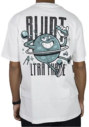 Camiseta Masculina Blunt Básica Arcadia Manga Curta Estampada - Branco