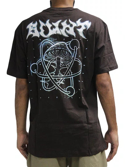 Camiseta Masculina Blunt Básica Astroshroom Manga Curta Estampada - Marrom