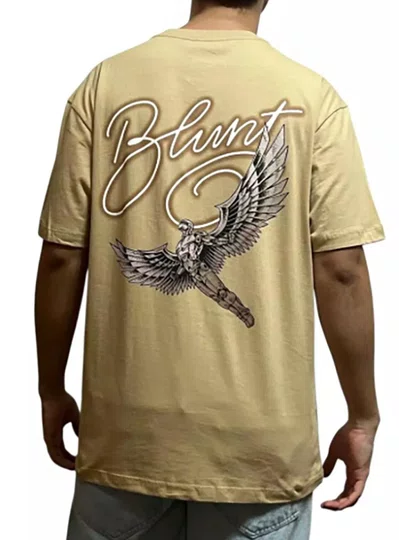 Camiseta Masculina Blunt Básica Freedom Manga Curta Estampada - Kakhi