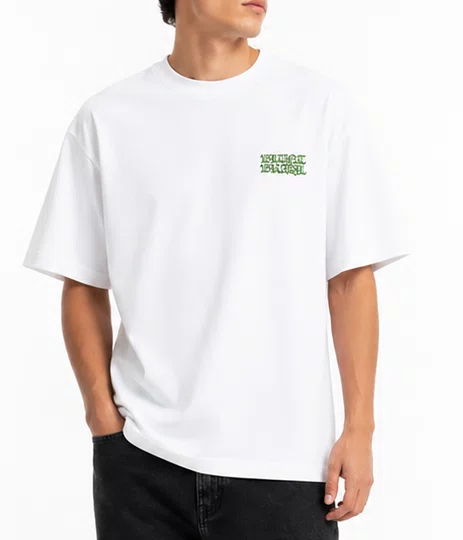 Camiseta Masculina Blunt Basica Historia Manga Curta Estampada - Branco