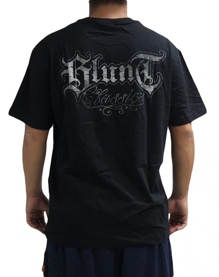 Camiseta Masculina Blunt Basica Marking Manga Curta Estampada - Preto
