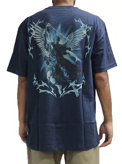 Camiseta Masculina Blunt Básica Sword Manga Curta Estampada - Marinho