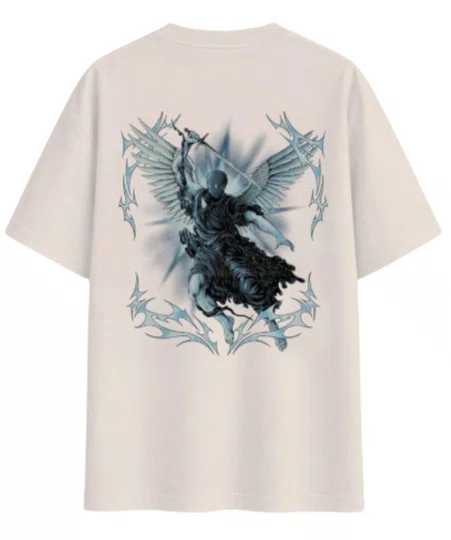 Camiseta Masculina Blunt Básica Sword Manga Curta Estampada - Off White