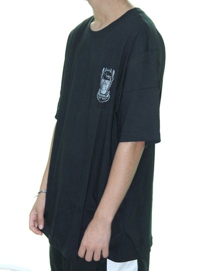 Camiseta Masculina Blunt Bear Plus Size Manga Curta Estampada - Preto