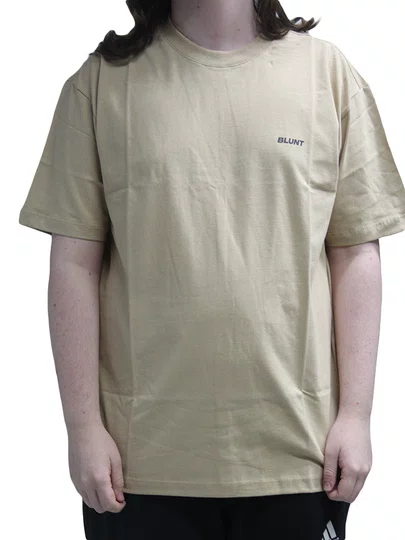 Camiseta Masculina Blunt Box Signature Manga Curta Estampada - Aveia