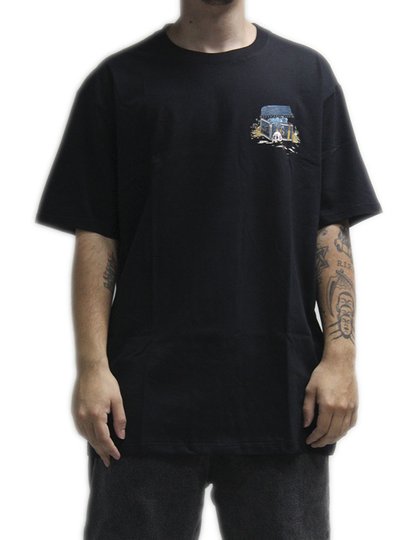 Camiseta Masculina Blunt Gillman Manga Curta Estampada - Preto