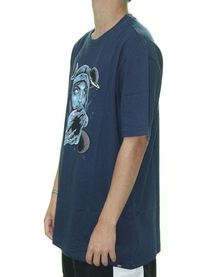 Camiseta Masculina Blunt Mystic Manga Curta Estampada - Marinho