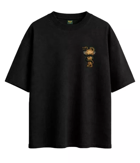 Camiseta Masculina Blunt Over Conquista Manga Curta Estampada - Preto