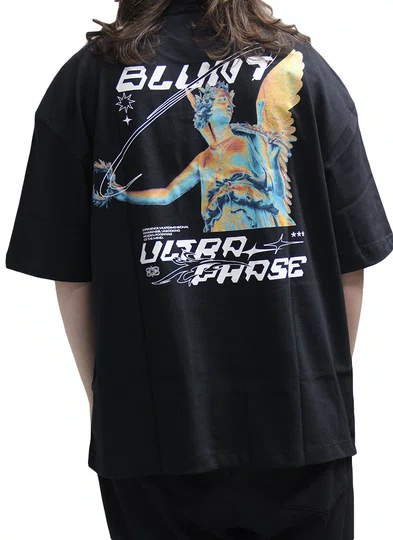 Camiseta Masculina Blunt Over Flariel Manga Curta Estampada - Preto