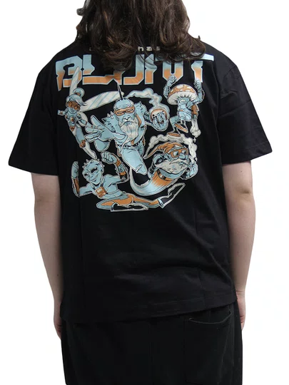 Camiseta Masculina Blunt Premium Cosmo Team Manga Curta Estampada - Preto
