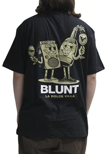 Camiseta Masculina Blunt Premium Ragazzi Manga Curta Estampada - Preto