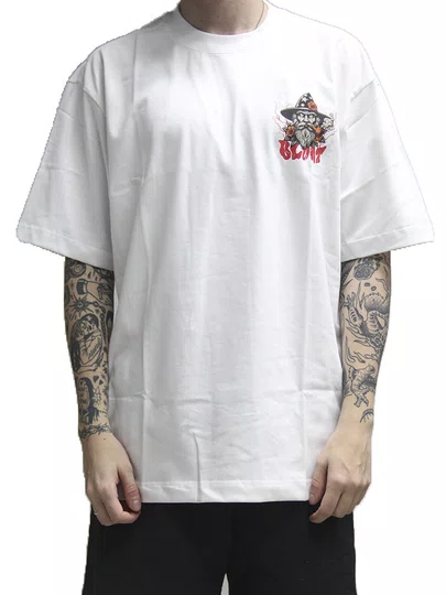 Camiseta Masculina Blunt Premium Saruman Manga Curta Estampada - Branco