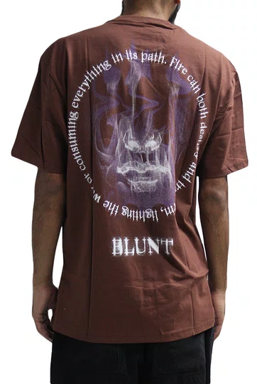 Camiseta Masculina Blunt Specter B Manga Curta Estampada - Marrom
