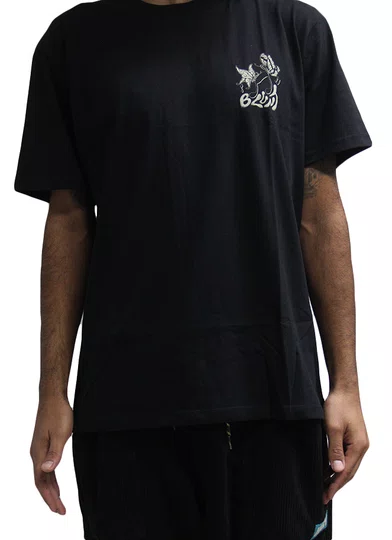 Camiseta Masculina Blunt Tunueflies Manga Curta Estampada - Preto