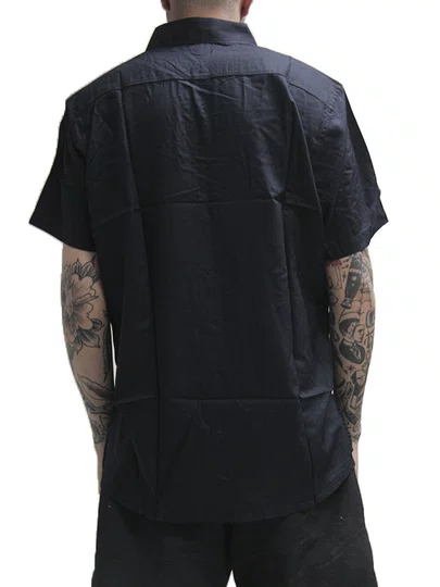 Camiseta Masculina Botão HB Deluxe Manga Curta - Preto