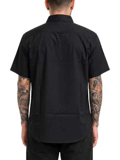 Camiseta Masculina Botão HB Deluxe Manga Curta - Preto