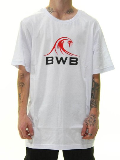 Camiseta Masculina BWB Logo Chest Manga Curta Estampada - Branco