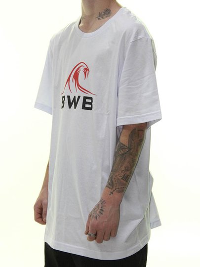 Camiseta Masculina BWB Logo Chest Manga Curta Estampada - Branco