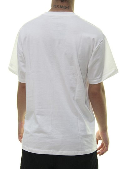 Camiseta Masculina Champion Big Logo Script INK Manga Curta Estampada - Branco