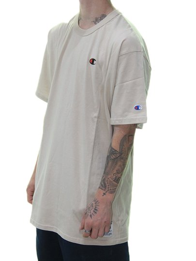 Camiseta Masculina Champion C Logo Manga Curta Estampada -  Bege