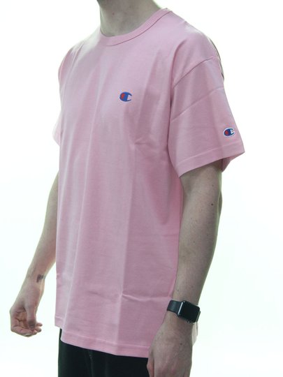 Camiseta Masculina Champion C Logo Manga Curta - Rosa