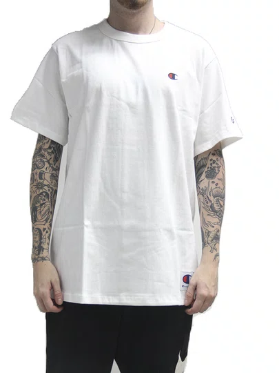 Camiseta Masculina Champion Life C EMB Color Manga Curta Estampada  - Off White