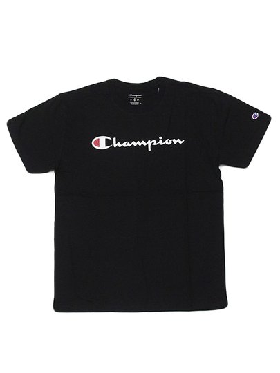 Camiseta Masculina Champion Logo Script Ink Manga Curta Estampada - Preto