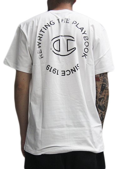 Camiseta Masculina Champion Playbook Manga Curta Estampada - Branco