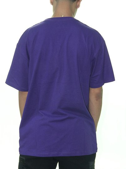 Camiseta Masculina Champion Script Logo Print Manga Curta Estampada - Roxo