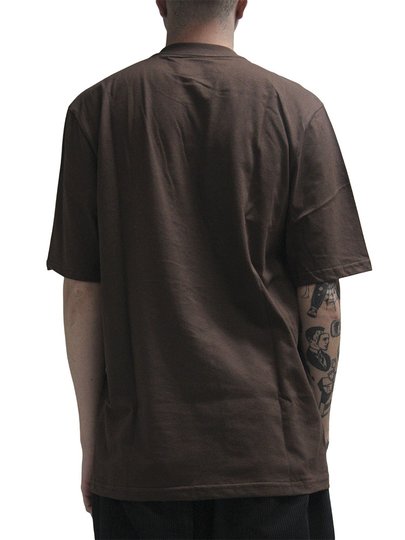 Camiseta Masculina Chocolate Est Chunk Manga Curta Estampada - Marrom