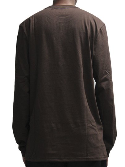 Camiseta Masculina Chocolate Manga Longa Estampada