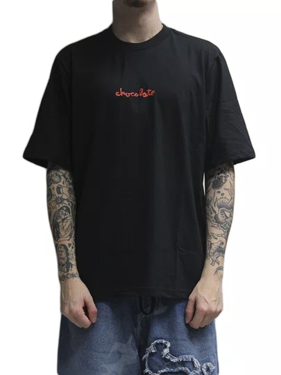 Camiseta Masculina Chocolate Og Chunk Square Manga Curta Estampada - Preto