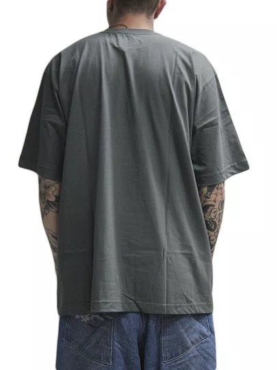 Camiseta Masculina Chocolate Over Chunk Over Manga Curta Estampada - Cinza