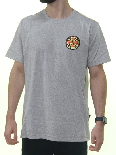 Camiseta Masculina Creature 78 Cross Manga Curta Estampada - Cinza Mesclado